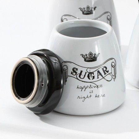 A set of ceramic banks for bulk products “Vintage”, 750 ml, 3 subjects-1