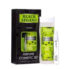 Gift set of men's Black Afgano: shower gel, 250 ml + perfumery water, 33 ml