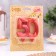 Candle in the cake jubilee "line", number 50, red metallic, 8cm