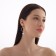 Earrings with pearls "Tenderness" circle with bead, white color in gold