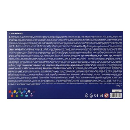 Plasticine 18 colors, 270 g, Erichkrause "Color Friends", with a stack, in cardboard packaging-5