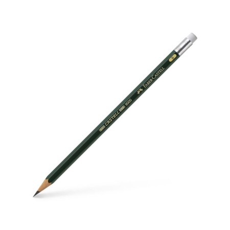 Pencil Art Black Baber-Castel Castell® 9000 Professional B with Eraser Green-1