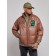 Eco -leather jacket men, size 50, brown color