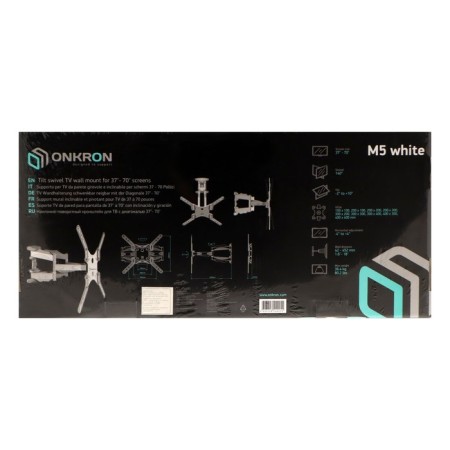 Onkron M5 bracket, for TV, sloping-in-housing, 37 "-70", 42-452 mm from the wall, white-1