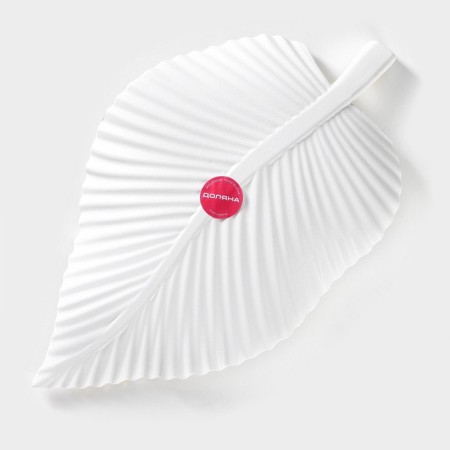 Fruit dish "leaf", 35.5 × 20 × 5 cm, gold color with white-5