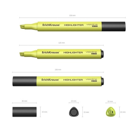 Marker Text Moisters Erichkrause Visioline V-17, 0.6-4.5 mm, water-based ink, yellow-1