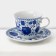 Service Ceramic Tea Dolyana "Russian Disor", 13 items on a stand: 6 cups 210 ml, 6 saucers, kettle