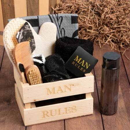Set of Gift Ethel Man Rules, towel 70x140cm, towel 30x60cm and accessories