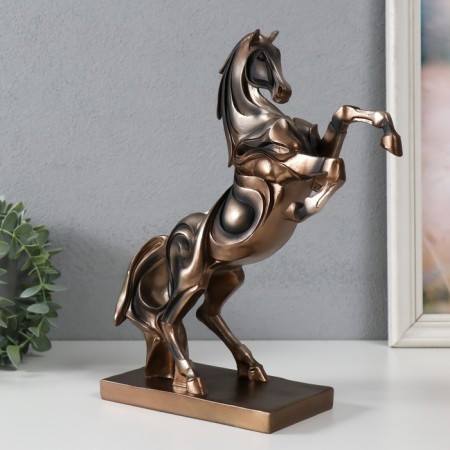 Souvenir Polystone "Stallion on the Hids" copper 25x9.7x29.9 cm-2