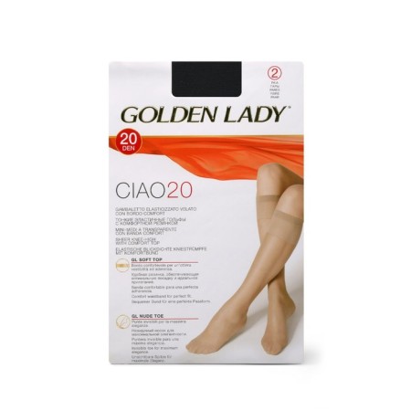 Women's golfs Golden Lady Ciao 20, single size, Nero color, 2 pairs