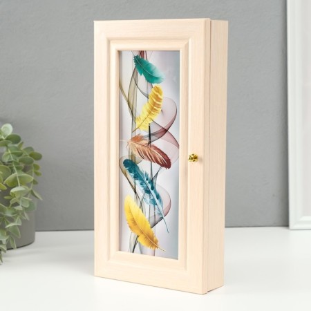 Key of "Five feathers" Milk oak 16x31 cm mix-2