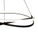 Suspended chandelier Mantra Infinity, LED, 3400LM, 2800K, 400 mm, brown color