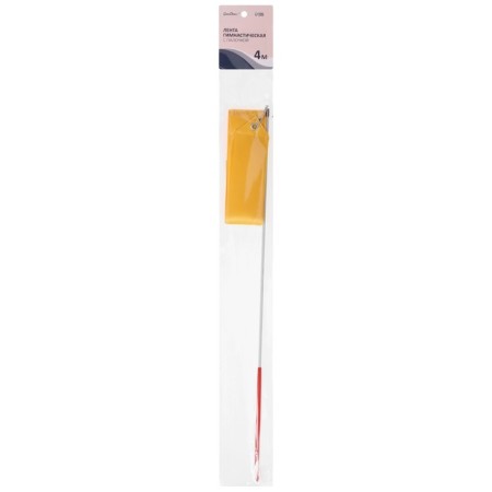 Ribbon for rhythmic gymnastics with a stick Grace Dance, 4 m, color orange-5