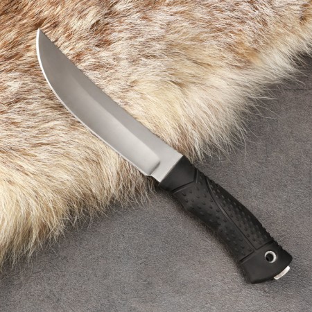Caucasian knife "snake" with scabbard, steel - 65x13, handle - elastron-1