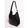Sobo bag female, natural suede, Ludor black, 37x11x28 cm