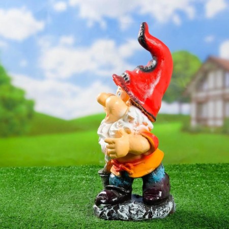 Garden figure "Dwarf with a bucket" 19x18x40cm-1