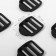 The buckle is regulatory, three -shaped, inner width - 32 mm, thickness - 3 mm, 10 pcs, black color
