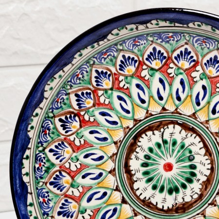 Largan Rishtan ceramics "Patterns", 25 cm, blue-3