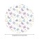 Tables on the table “Butterflies and chamomile”, round, oxford, elastic band, size 120x120 cm, diameter 75-100 cm