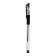 Gel pen, 0.5 mm, black rod, transparent case, with a rubber holder