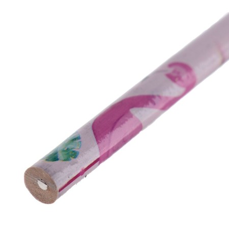 Black pencil with an eraser "Flamingo", firmness of NV-1