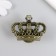 Pen for the casket metal "Crown" rhinestone, aged bronze 4.5x3.2x2.6 cm