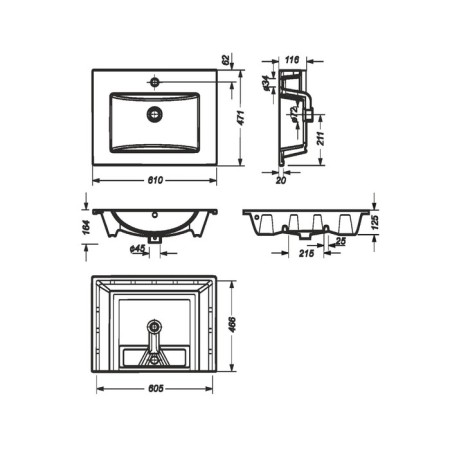 Sanita Luxe Quadro 60 sink-1
