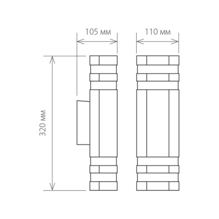 Elektrostandard Light Garden-Park, 2x60W, E27, IP54, wall, Techno 1443 black-3