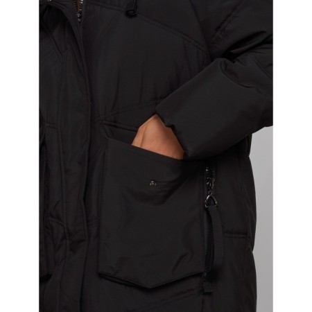 Coat insulated winter female, size 48, black color-9