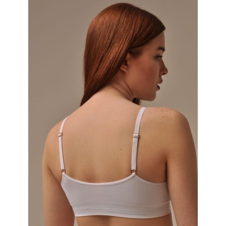 Top female with cup, size l, color Bianco-1