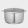 The pan is whole, 25 l, d = 40 cm, h = 21.5 cm, with a heat distribution layer, with a metal lid