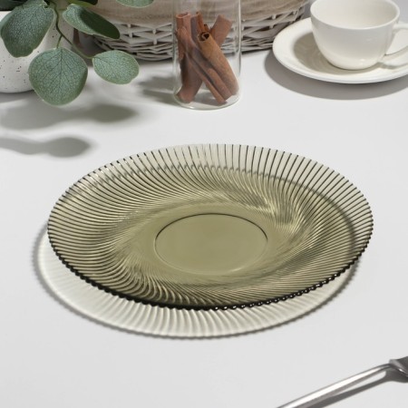ALETERY plate, D = 26 cm, h = 2.5 cm, haze-1