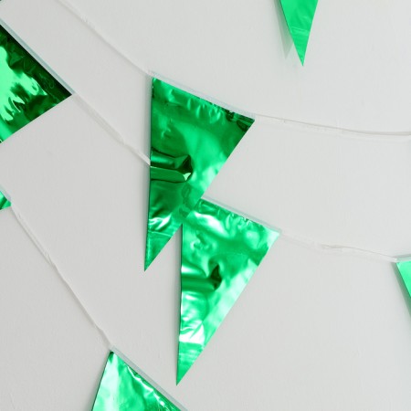 Garland "flags", 20 flags, 10 meters, green color-2