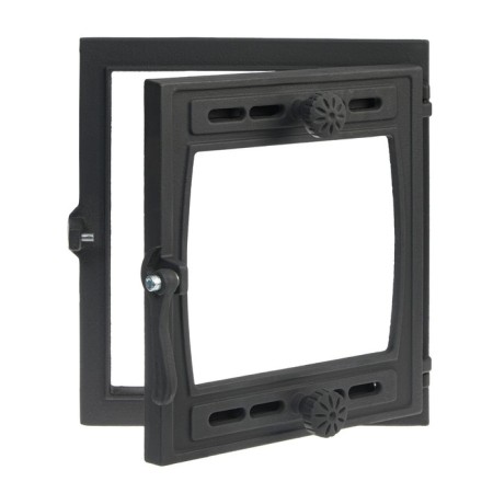 Top-fire airtight DTG-8BS "Kizhi-2" Rubtsovsk 340x370x130 mm dyed, with glass, thermal-winged-1