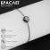 Bracelet Ceramics "Goom", black and white color in silver