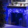 Garland "fringe" 1.8 × 0.5 m, IP20, transparent thread, 48 LED, glow blue, 8 modes, 220 V