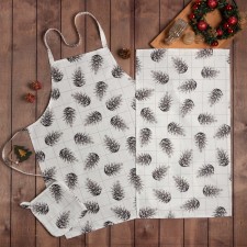 Ethel Church kit Merry Christmas: a towel 40x73 cm, a severity of 19x19 cm, apron 60x70 cm