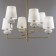 Suspended lamp Freya FR2029PL-06BS Ceramics, 680x680 mm, E14, 6x40W, brass color