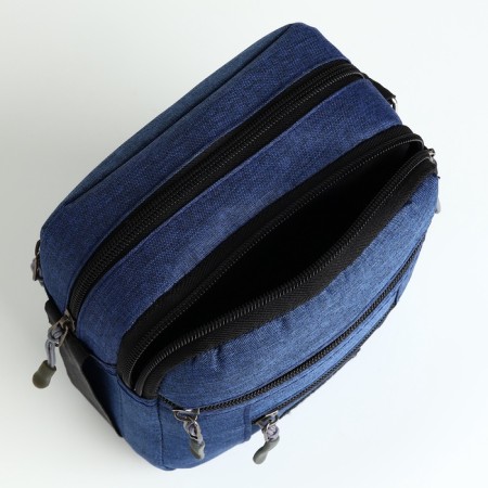 Male bag, blue color-4