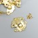 Castle metal for casket gold + nails. set 10 pcs 2.9x3 cm