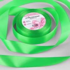 Satin ribbon, 25 mm × 23 ± 1 m, color Salad No. 230