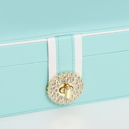 Casket to the leatherette for jewelry "with a buckle" mint 24x18.5x9cm-1