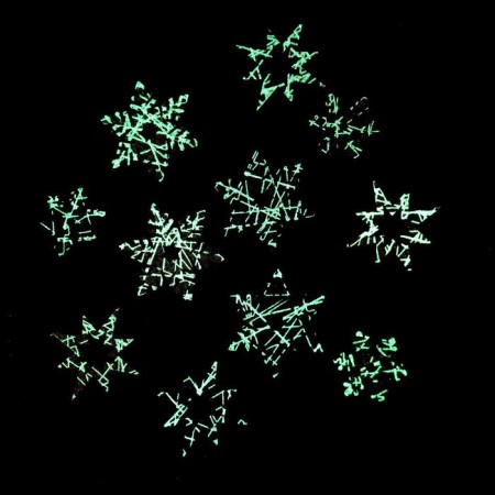 New Year's decor with backlight "Snowflake" 8 × 12.5 cm, set 12 pcs.-3