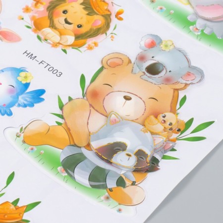 Plastic sticker multi -layer "animals and transport" 50x35 cm-1