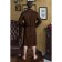 Male dressing gown, shalka, size 48, chocolate color, mahra