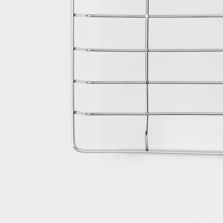 Household shelf with hooks of a share 42 × 12 × 15 cm, chrome color-3