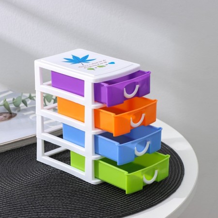 Mini - chest of drawers for trifles 4 sections "Rainbow", 13 × 9 × 14.5 cm, color mix-2