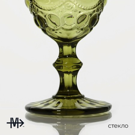 Бокал из стекла «Ла-Манш», 250 мл, 8×15,5 см, цвет зелёный-1