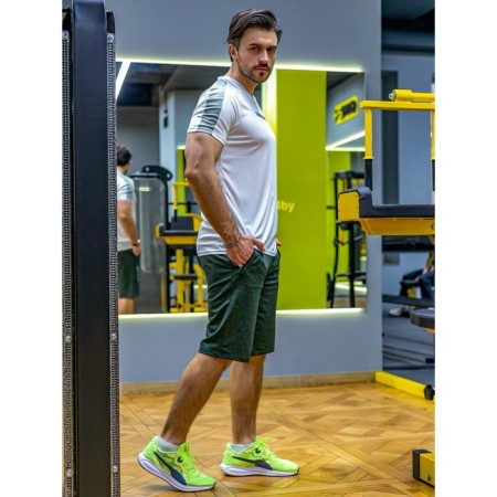 Male sports shorts, size 50, green color-2