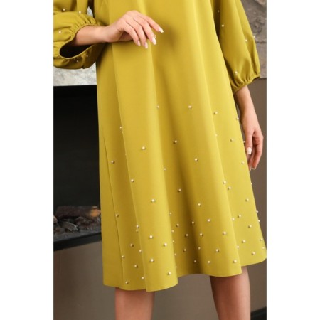 Female dress, size 46, lime color-3